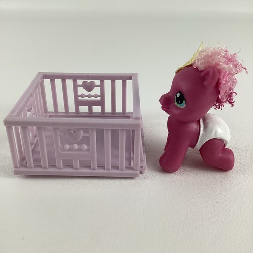 My Little Pony Newborn Cuties Cheerilee Figure Nursery Crib Purple Hasbro 2008 - Picture 3 of 6
