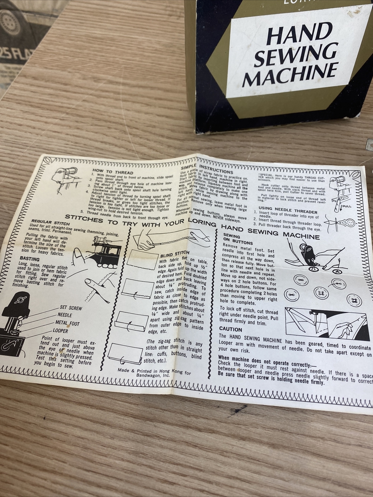 Loring Hand Sewing Machine Vintage eBay