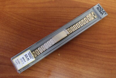 Hadley Roma LB5391Y 13mm Gold Plate Stainless Watch Band Bracelet 009