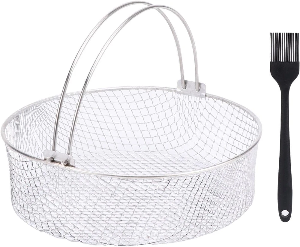 Air Fryer Replacement Basket Air Fryer Steamer Basket Stainless Steel Mesh Baske