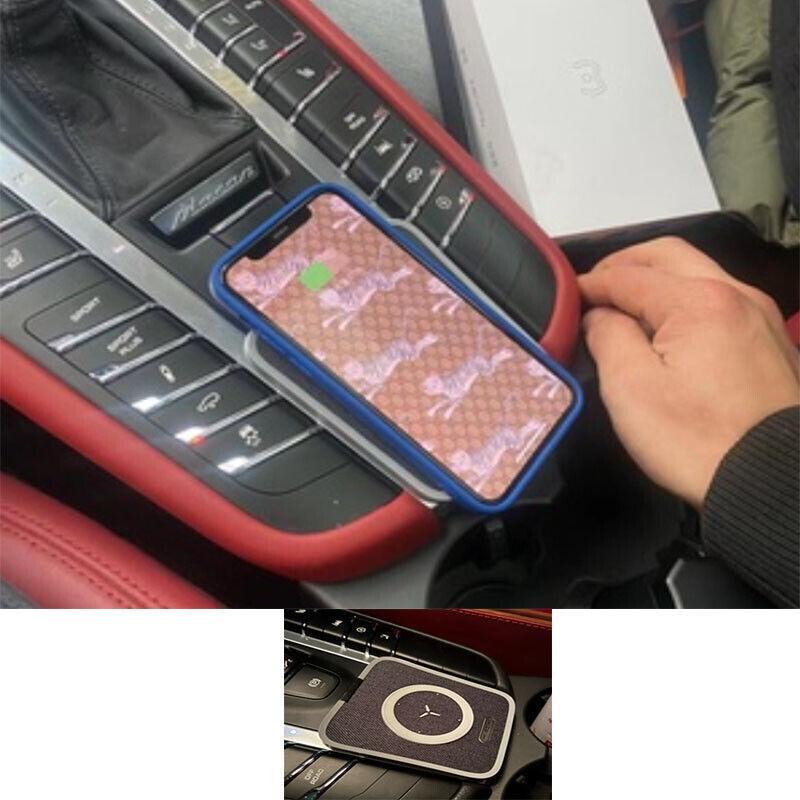 Car Center Console Wireless Charger Tray Accessories Fit For