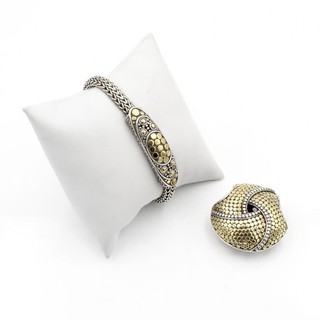 John Hardy Sterling 18k Gold Dot Collection Bracelet Pendant Lot of 2 #S4535 3