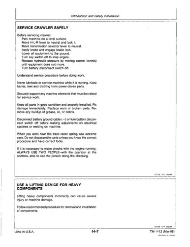 John Deere 400G Crawler Bulldozer Service Manual Repair Shop Technical Book - Picture 11 of 24