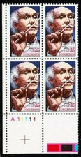 US SC# 2411 25¢ Arturo Toscanini Conductor  Plate Block of 4 MNH