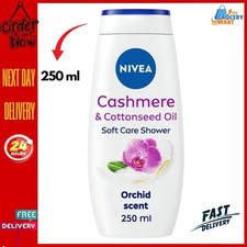 Nivea Cashmere & Cotton Oil Shower Gel (250ml), Body Wash with Vitamin C, E, and 7.68 per litre