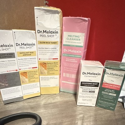 Dr.Melaxin Peel Shot Skin Care Set Cleanser Toner Ampoule Hydrating Brightening