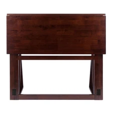 Winsome Harrington Drop Leaf Solid Wood Dining Table in Walnut