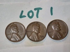1941 P S D Lincoln Wheat Cents/ Penny    Set of 3 Coins Lot