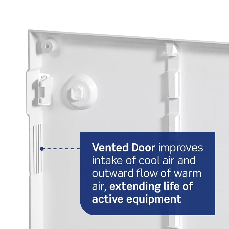 Centro multimedia estructurado inalámbrico de 28" con cubierta ventilada, 49605-28W, blanco Foto 2 de 4