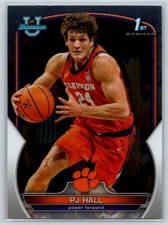 2022 Bowman Chrome University PJ Hall 1st Bowman Rookie Clemson Tigers RC #19
