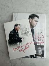 Michael Buble Book Onstage Offstage With Signed Postcard Print Excellent Cond