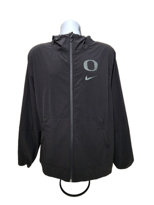 Oregon DUCKS Football TEAM ISSUED Nike Zip Up JACKET w/ HOOD      Men's  XL