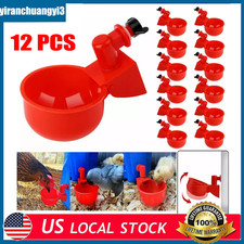12PCS Chicken Automatic Watering Cups Drinker Waterer for Duck Quail Hen Poultry