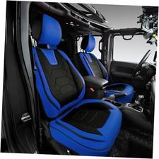 Custom Fit Seat Covers for 2018-2025 2018-2025 Wrangler 4-Door Black Blue