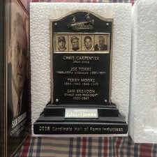 2016 St. Louis Cardinal Hall of Fame Plaque in Box --Chris Carpenter, Joe Torre