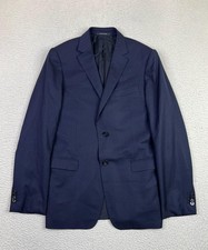 Z Zegna Blazer Mens 40R EU 50R Navy Techno Wool 2 Button Sport Coat Jacket