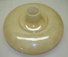 Vtg Art Deco TORCHIERE Shade Gold Luster Milk Glass Funeral Floor Lamp 13" Lot B