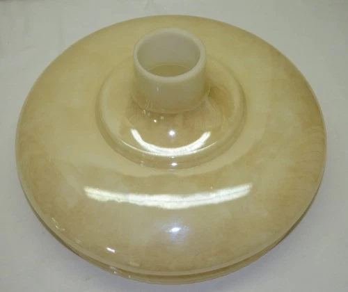 Vtg Art Deco TORCHIERE Shade Gold Luster Milk Glass Funeral Floor Lamp 13" Lot B