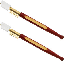 2pcs Diamond Tip Glass Cutter Glass Cutting Tool Wood Handle Glass Cutter Win...