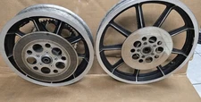 Harley Davidson FXR Sportster Softail 9 Spoke Mag Wheel Set AMF 3/4 84-99