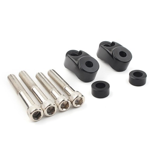 Juego de colocación de soporte de intermitente para Harley Dyna FXR Sportster 39 mm 49 mm negro - Imagen 2 de 8