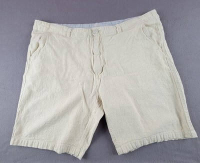 Paradise Collection Men's 42X9 Ivory Linen/Cotton Shorts
