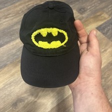 DC Batman Embroidered Black Baseball Hat/Cap Adjustable Toddler Size