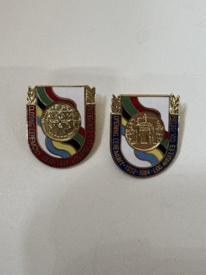 VINTAGE 1984 LOS ANGELES OLYMPICS OPENING/CLOSING CEREMONIES COLLECTIBLE PINS