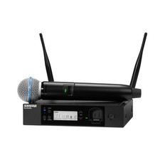 Shure GLXD24R /B58 Dual Band Wireless Mic System - 12Hr Battery, 100ft Range