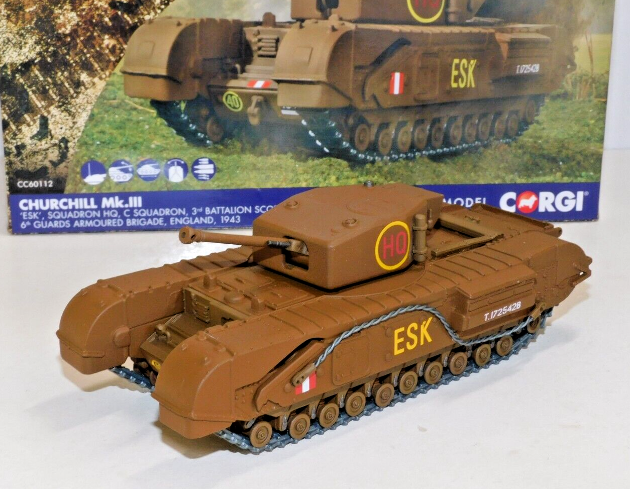 CORGI CHURCHILL MK III TANK 'ESK' SCOTS GUARD 1943 1/50 CC60112