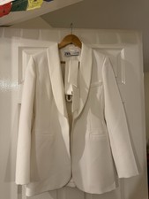 Zara Women's White Blazer Size Small