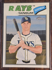 2026 Topps Heritage  #227 Jake Mangum Misprint name and team name.