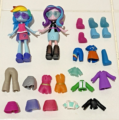 Equestria Girls Fashion Squad Lot RAINBOW DASH & STARLIGHT GLIMMER  + 20 clothes