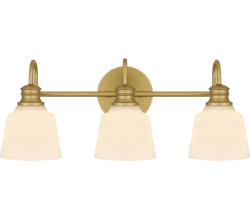 Quoizel HIN8622AB Hinton Vanity, 3-Light 300 Total Watts, Aged Brass - Picture 1 of 1