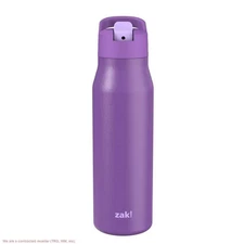 Zak Designs 20 fl oz Stainless Steel Straw Bottle - Purple