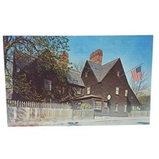 Salem Massachusetts MA House of the Seven Gables Built 1668 Vintage Postcard UNP