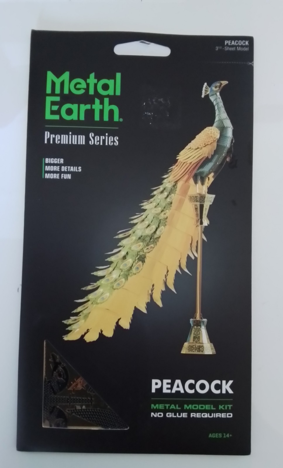 Metal Earth Peacock model kit