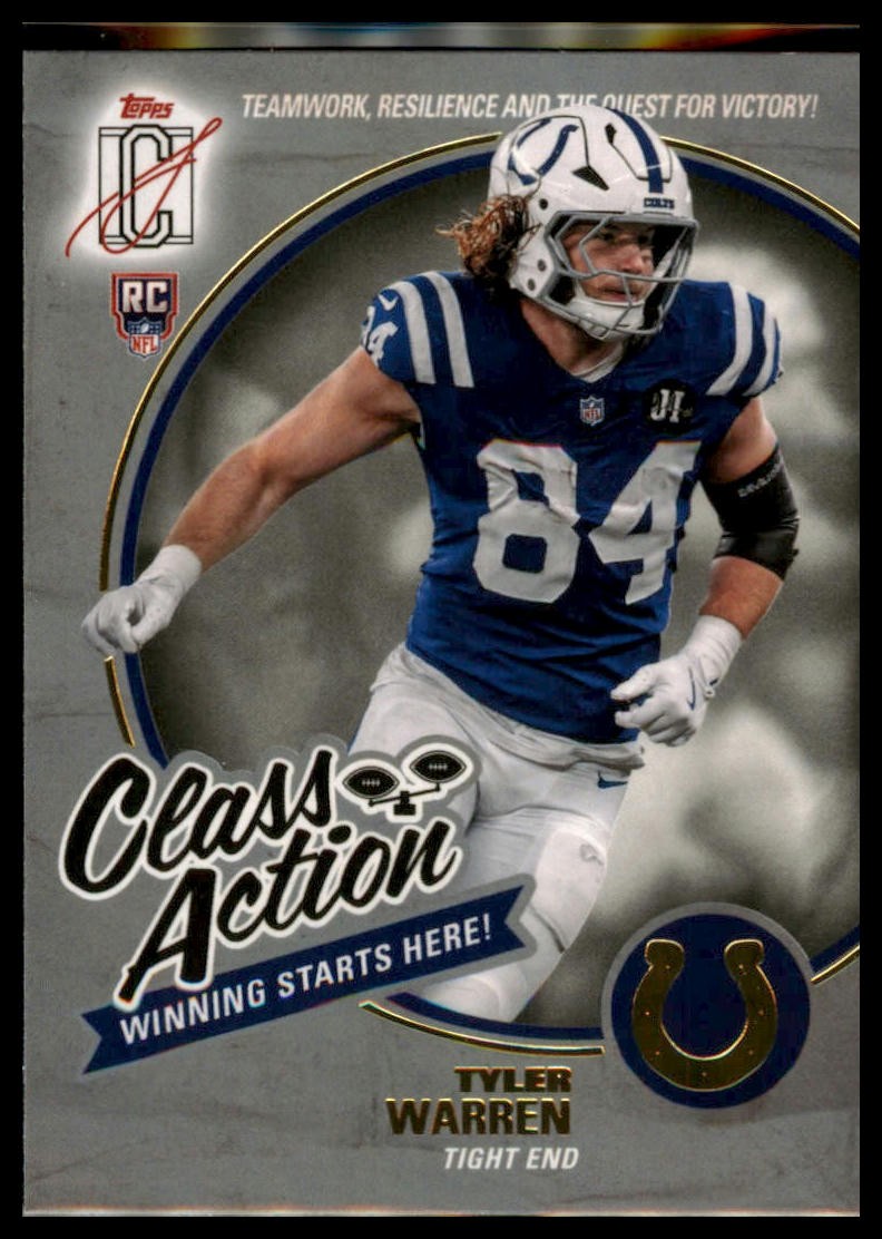 2025 Topps Signature Class #CA-14 Tyler Warren Class Action