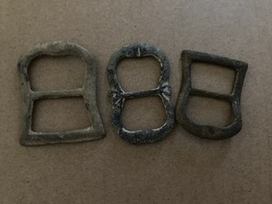 Revolutionary War Buckles -lot Of 3
