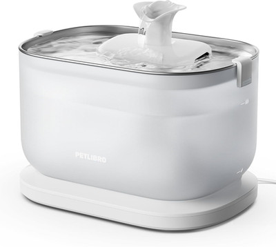 Cat Water Fountain Stainless Steel Tray, Wireless Pump Cat Fountain, Ultra Quiet