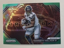 2023 Panini Prizm - Fireworks Kenneth Walker III #F-14 Green Prizm