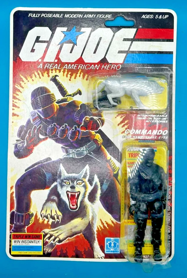 GIJOE 1985 HASBRO OJOS DE SERPIENTE CON MADERA Serie 4 34-Back ORIGINAL Foto 3 de 4