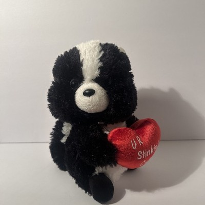 Aurora U R Stinkin  Cute Heart Skunk 8  Plush