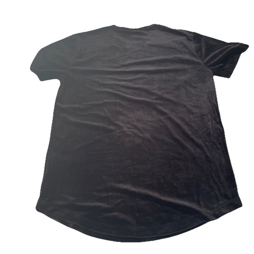 Forever 21 Hombre, Camiseta Terciopelo Negro Hombre Talla Pequeña Versátil y Cómoda - Imagen 4 de 6