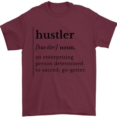 Hustler Definition Unternehmer Hustle Herren T-Shirt 100% Baumwolle