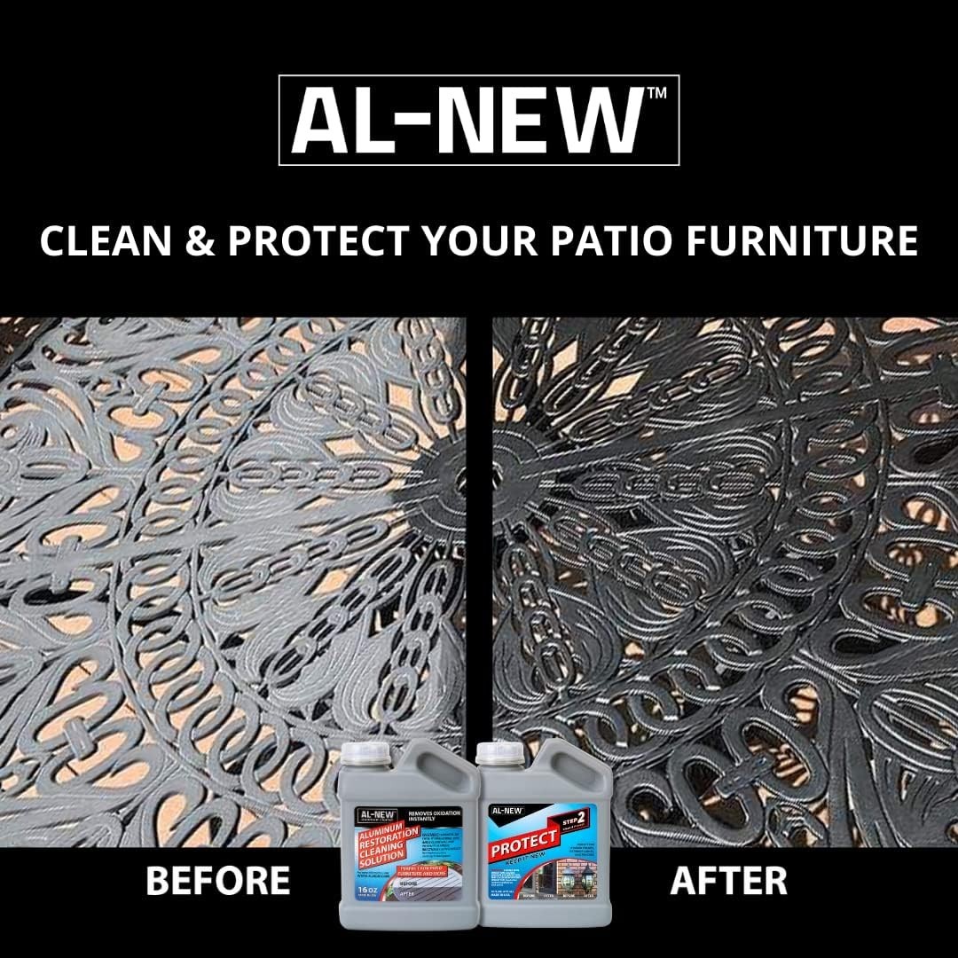 AL-NEW Aluminum Restoration Cleaning Solution Protect | Clean & Protect Patio Fu