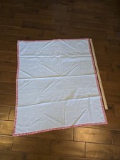 Red Gingham Trimmed Tablecloth