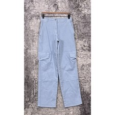 Aritzia Pants 2 Womens Wilfred Free Maeve Cargo Straight Leg In Light Blue