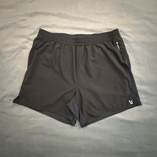 Vuori Course Run 2.0 Shorts Mens M Black Lined Performance Gym Activewear Run