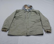 Dickies Jacket Men 2XL Green Parka Hooded Lined Insulated Quilted Workwear Chore